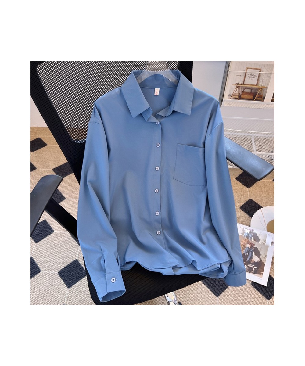 Black Blouse Women Shirts Pockets Single Breasted Turn Down Collar Spring 2022 New Female Button Up Shirt Long Sleeve Top $30...