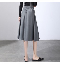 Temperament A-Word Skirt Skirt Female VD3089 New Spring 2022 High Waist Slimmer Than The Knee Mid-Length Casual Pleated Skirt...