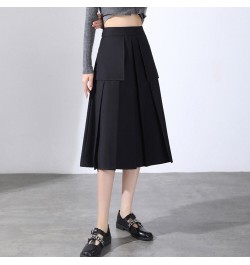 Temperament A-Word Skirt Skirt Female VD3089 New Spring 2022 High Waist Slimmer Than The Knee Mid-Length Casual Pleated Skirt...