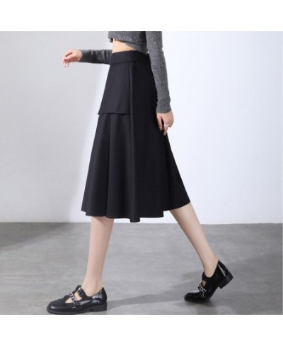 Temperament A-Word Skirt Skirt Female VD3089 New Spring 2022 High Waist Slimmer Than The Knee Mid-Length Casual Pleated Skirt...