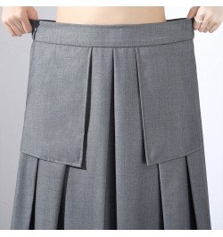 Temperament A-Word Skirt Skirt Female VD3089 New Spring 2022 High Waist Slimmer Than The Knee Mid-Length Casual Pleated Skirt...