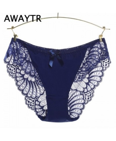 Awaytr Women Panties Briefs Plus Size Hot Underwear for Female Hipster Underpant Sexy Lingerie Lace Silk Cotton String Big XX...