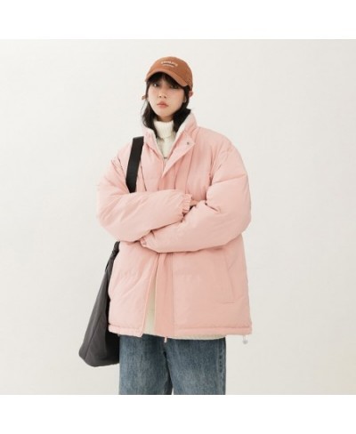 2022 Female Winter Korean New Fashion Versatile Coat Women'S Loose Plush Thickened Warm Stand Collar Cotton Jacket Student To...