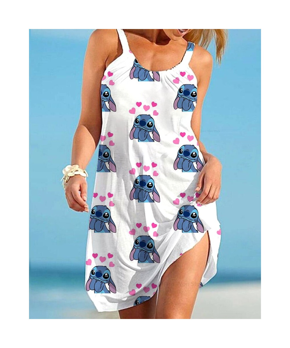 Summer Women's Stitch Print Nightdress Robe Vest Suspender Dress Pajamas Women's Night Home Cloth Skirt $25.15 - Dresses