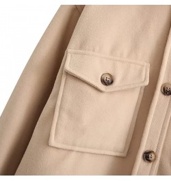 Beige Casual Shirt Coat Warm Women Winter Clothes 2023 Spring Autumn Classic Minimalist Fashion Long Sleeve Neuter Style $72....