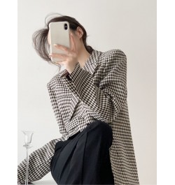 Plaid Fashion Irregular Jacket 2023 New Spring Autumn Turn-down Collar Korean Fashion Casual Long Sleeve Women Coat $50.87 - ...