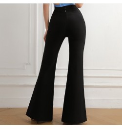 2022 New Summer Women Bandage Pants Sexy Fashion Party Bodycon Trousers High Waist Gold Buttons Solid Female Flare Pant $62.5...