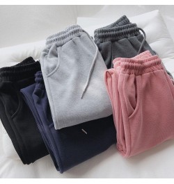 Grey sweatpants women's spring 2023 new loose drawstring leggings casual pants harem solid color thin sweatpants $38.83 - Bot...