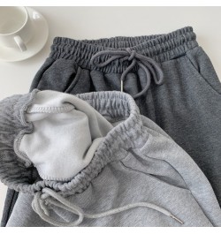 Grey sweatpants women's spring 2023 new loose drawstring leggings casual pants harem solid color thin sweatpants $38.83 - Bot...