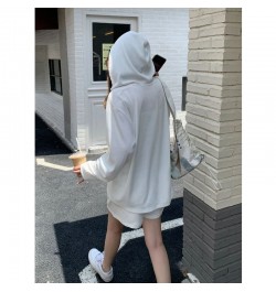 Women Sweatshirts Casual Oversized Solid Color Basic Korean Fashion Hooded Cardigans Female Hoodies All-match $37.35 - Hoodie...