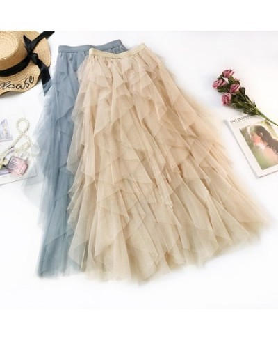 2023 Ins New Summer Skirts Women Long Mesh Skirts Fashion Long Skirt $37.44 - Skirts