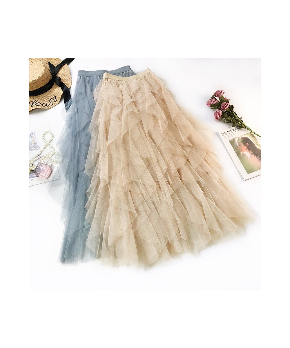 2023 Ins New Summer Skirts Women Long Mesh Skirts Fashion Long Skirt $37.44 - Skirts