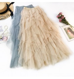 2023 Ins New Summer Skirts Women Long Mesh Skirts Fashion Long Skirt $37.44 - Skirts