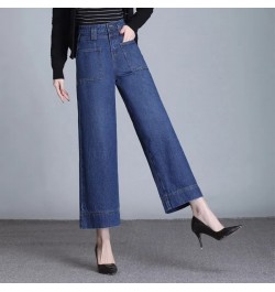 Korean Fashion Wide Leg Jeans Women High Waist Denim Pants Elegant Design Baggy Trousers Mother Spring Ankle Length Vaqueros ...