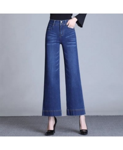 Korean Fashion Wide Leg Jeans Women High Waist Denim Pants Elegant Design Baggy Trousers Mother Spring Ankle Length Vaqueros ...