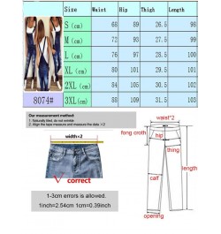 Ladies jeans new denim Ladies casual jeans pants Casu jumpsuit straps torn denim jeans $44.79 - Jeans