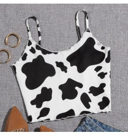 Sexy Women Crop Tops Cow Print Halter Strap Tanks Top Summer Skinny Backless Vest Teen Girls Party Clubwear mujer camisetas A...