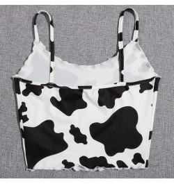 Sexy Women Crop Tops Cow Print Halter Strap Tanks Top Summer Skinny Backless Vest Teen Girls Party Clubwear mujer camisetas A...