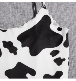 Sexy Women Crop Tops Cow Print Halter Strap Tanks Top Summer Skinny Backless Vest Teen Girls Party Clubwear mujer camisetas A...