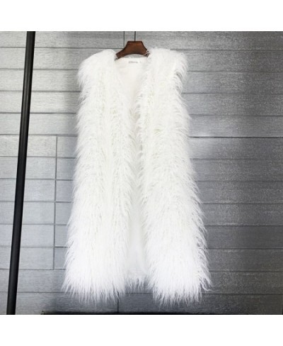 Women Mongolian Sheep Fur Long Vest Colorful Warm Faux Fur Plus Size Plush Coats Female Jacket Autumn Winter Furry Outerwear ...