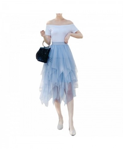 Irregular Tulle Skirt Women Summer Casual Party Club Wear Petticoat Ball Gown Skirt $23.86 - Skirts