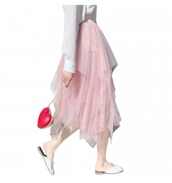 Irregular Tulle Skirt Women Summer Casual Party Club Wear Petticoat Ball Gown Skirt $23.86 - Skirts