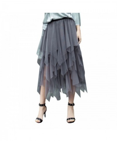 Irregular Tulle Skirt Women Summer Casual Party Club Wear Petticoat Ball Gown Skirt $23.86 - Skirts