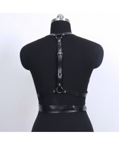 Women Sexy Harness Lingerie Body Bondage Straps Punk Faux Leather Harness Corset Cage Garter Stocking Sword Belt Gothic Cloth...