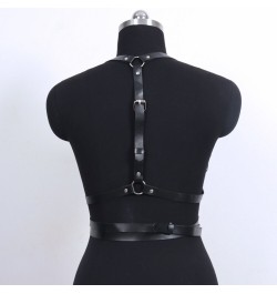 Women Sexy Harness Lingerie Body Bondage Straps Punk Faux Leather Harness Corset Cage Garter Stocking Sword Belt Gothic Cloth...