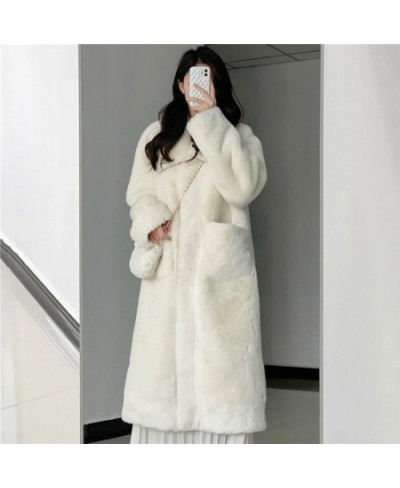 2022 New Women Winter Faux Fur Coat Long Fur Coats Thick Warm Female Plush Plus Size Loose OverCoat $77.20 - Jackets & Coats