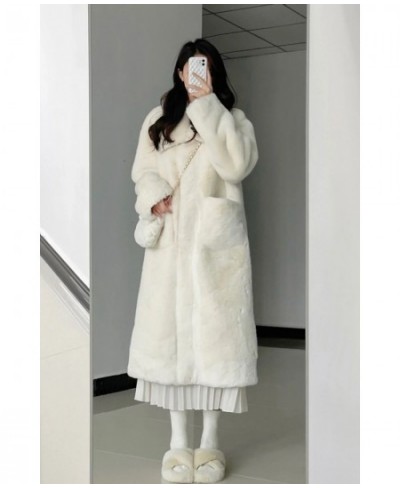 2022 New Women Winter Faux Fur Coat Long Fur Coats Thick Warm Female Plush Plus Size Loose OverCoat $77.20 - Jackets & Coats