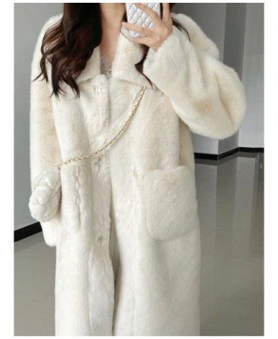 2022 New Women Winter Faux Fur Coat Long Fur Coats Thick Warm Female Plush Plus Size Loose OverCoat $77.20 - Jackets & Coats