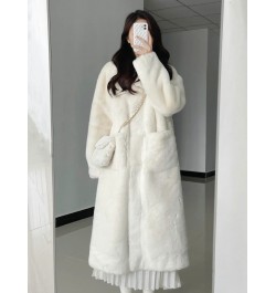 2022 New Women Winter Faux Fur Coat Long Fur Coats Thick Warm Female Plush Plus Size Loose OverCoat $77.20 - Jackets & Coats