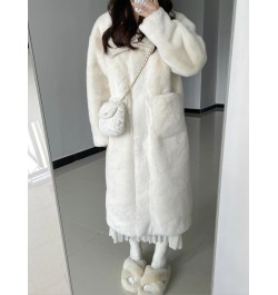 2022 New Women Winter Faux Fur Coat Long Fur Coats Thick Warm Female Plush Plus Size Loose OverCoat $77.20 - Jackets & Coats