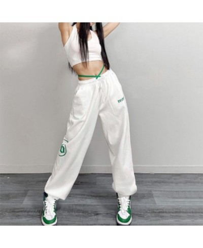 2022 Spring Summer Fashion Street Style Letter Loose Casual Dancing Sweatpants Women Jazz Pants Hip Hop Hipster Female Clothi...