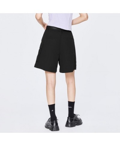 Casual Pants Women Textured Overalls Handsome 2023 Summer New Style Crotch Slim Shorts Simple Fashion $34.82 - Bottoms