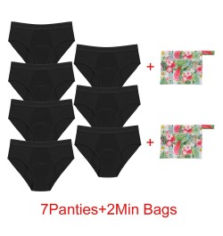 Bamboo Fiber Menstrual Panties Heavy Absorption Leakproof 4-Layer Women Maternity & Postpartum Undies Period Briefs With Bags...