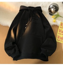 Winter Letter Women Thicken Hoodies Fashion Unisex Korean Clothing Designer Brand Female Casual Hooded Sweatshirts $71.35 - H...