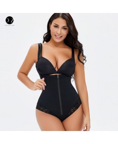 Women Shapewear Bodysuit Shaper High Waist Cincher Sexy Lace Smooth Butt Lifter Lingerie Seamless Zipper Butterfly Underwear ...