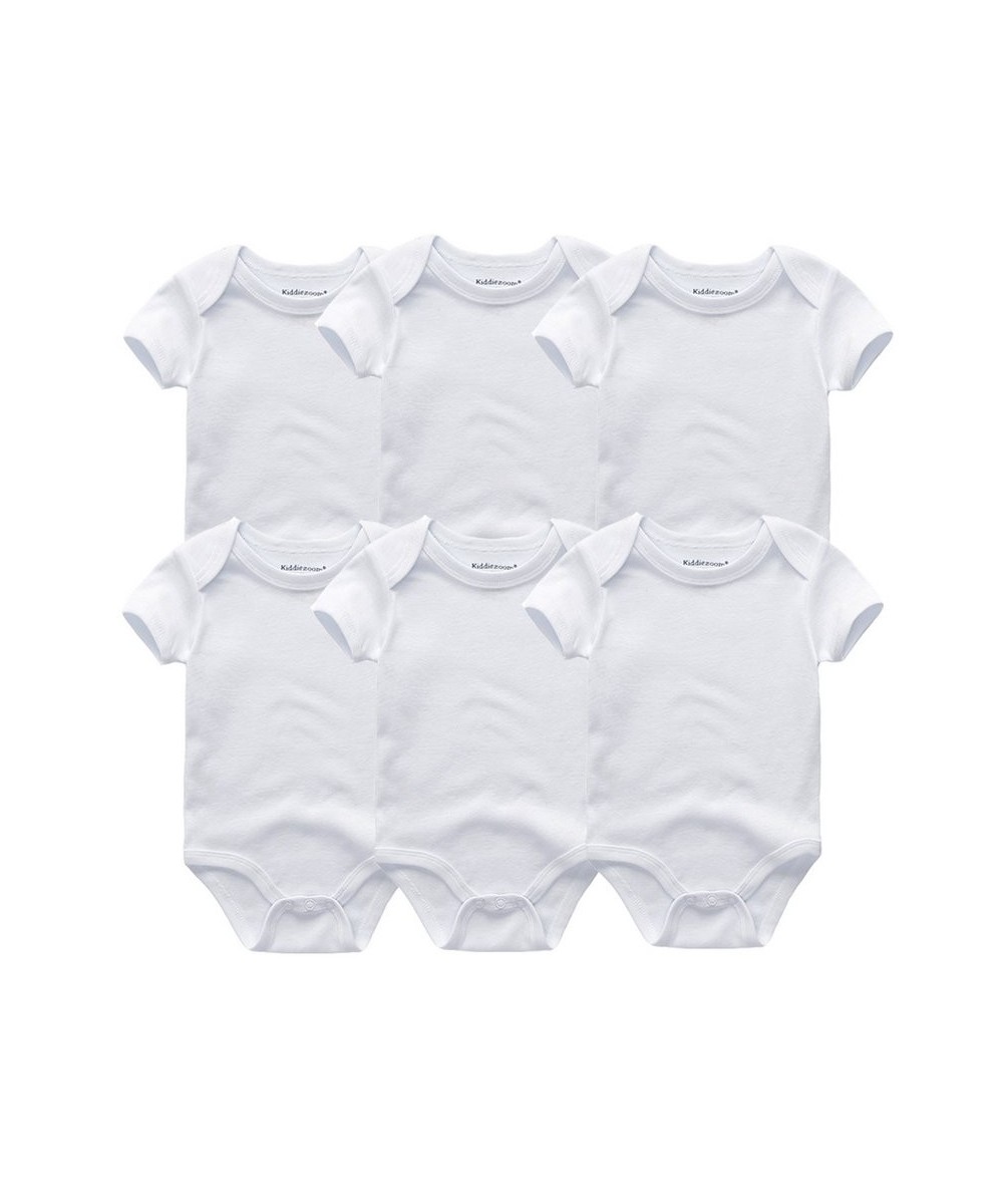 3/5/6/8PCS Solid Cotton Unisex Newborn Baby Girl Clothes Bodysuits Short Sleeve Baby Boy Clothes Jumpsuit Print Ropa Bebe $38...