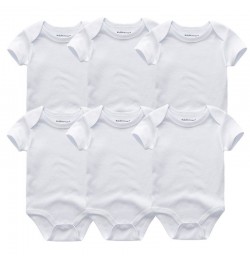 3/5/6/8PCS Solid Cotton Unisex Newborn Baby Girl Clothes Bodysuits Short Sleeve Baby Boy Clothes Jumpsuit Print Ropa Bebe $38...