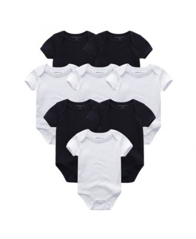 3/5/6/8PCS Solid Cotton Unisex Newborn Baby Girl Clothes Bodysuits Short Sleeve Baby Boy Clothes Jumpsuit Print Ropa Bebe $38...