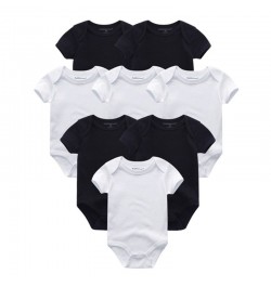 3/5/6/8PCS Solid Cotton Unisex Newborn Baby Girl Clothes Bodysuits Short Sleeve Baby Boy Clothes Jumpsuit Print Ropa Bebe $38...