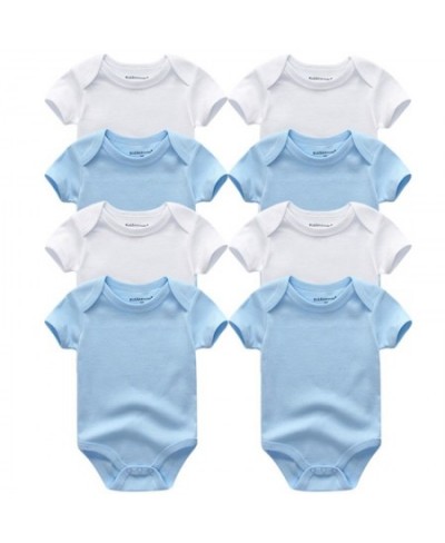 3/5/6/8PCS Solid Cotton Unisex Newborn Baby Girl Clothes Bodysuits Short Sleeve Baby Boy Clothes Jumpsuit Print Ropa Bebe $38...