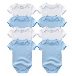 3/5/6/8PCS Solid Cotton Unisex Newborn Baby Girl Clothes Bodysuits Short Sleeve Baby Boy Clothes Jumpsuit Print Ropa Bebe $38...