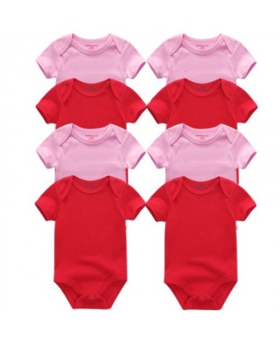 3/5/6/8PCS Solid Cotton Unisex Newborn Baby Girl Clothes Bodysuits Short Sleeve Baby Boy Clothes Jumpsuit Print Ropa Bebe $38...