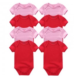 3/5/6/8PCS Solid Cotton Unisex Newborn Baby Girl Clothes Bodysuits Short Sleeve Baby Boy Clothes Jumpsuit Print Ropa Bebe $38...