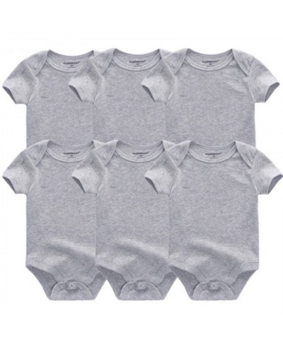 3/5/6/8PCS Solid Cotton Unisex Newborn Baby Girl Clothes Bodysuits Short Sleeve Baby Boy Clothes Jumpsuit Print Ropa Bebe $38...