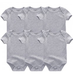 3/5/6/8PCS Solid Cotton Unisex Newborn Baby Girl Clothes Bodysuits Short Sleeve Baby Boy Clothes Jumpsuit Print Ropa Bebe $38...