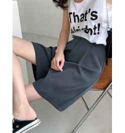 2023 Summer Women's Suit Shorts Casual Loose Wide Leg Long Shorts Pockets Office Solid Knee-length Pants Oversize Shorts Wome...